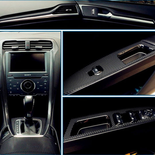 Car Tape Stickers Carbon 180 x 10cm for Car Trunk in Black Color 1pcs