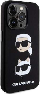 Karl Lagerfeld Liquid Silicone Back Cover Black (iPhone 15 Pro)