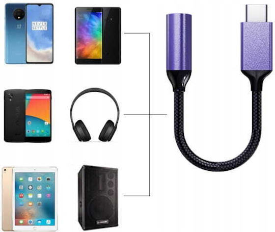 Kabeladapter Usb-c Mini Jack 3,5mm Aux Dac