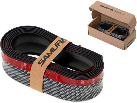 Carner Αυτοκόλλητη Ταινία Αυτοκινήτου Carbon 2.5m Carbon Samurai 250cm για Προφυλακτήρα Αυτοκινήτου σε Μαύρο Χρώμα