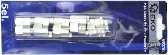 5 Piece Shock Absorber Key Kit Audi Vw Mercedes Geko G02785