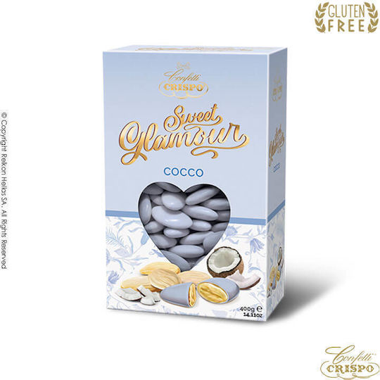 Crispo Mandel Süß Glamour Kokosnuss Blau 0,4kg ≈150Stück