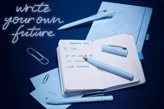 Faber-Castell Grip Σετ Στυλό Ballpoint Medium με Πένα Medium από Ατσάλι Γαλάζιο
