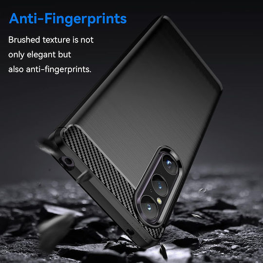 Techsuit Carbon Back Cover Silicon Negru (Xperia 1 V)