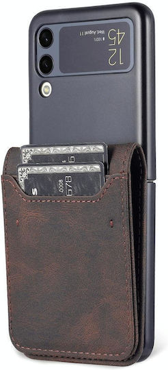 Samsung Galaxy Z Flip4 Azns Dream Ii Skin Feel Pu+tpu Horizontal Flip Pu Phone Case Coffee