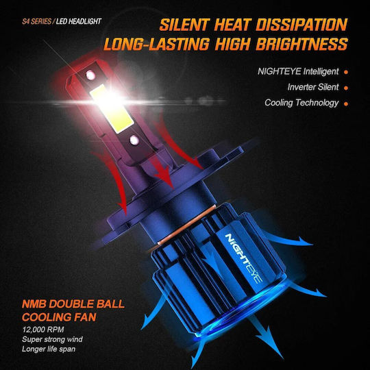 H7 LED Car Lamps Cool White 72W 2pcs A315-S4-H7