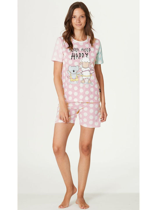 Happy People Set Summer Women's Pajamas