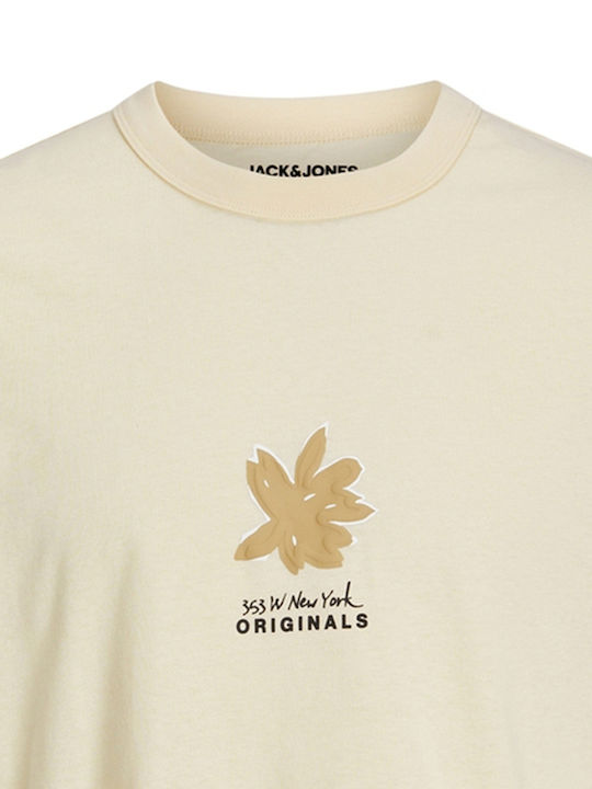 Jack & Jones Men's Short Sleeve T-shirt Buttercream Flower