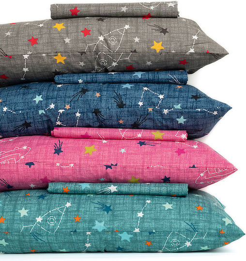 Palamaiki Kinder Vorhang Leuchtend Luminous Comet mit Borte Gray 170x260cm
