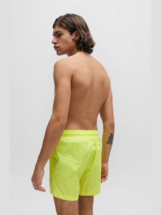 Hugo Boss Men's Swimwear Shorts Yellow with Patterns