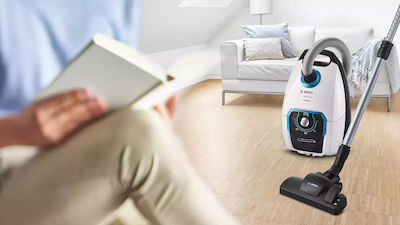 Bosch Ηλεκτρική Σκούπα 650W με Σακούλα 5lt Λευκή