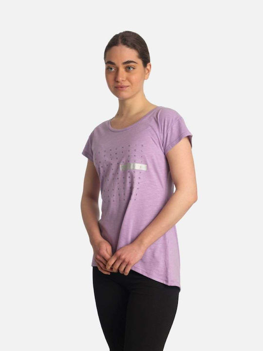 Paco Damen Regular Fit T-Shirt 2432037 Flieder