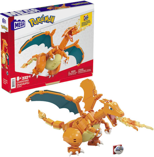 Mega Bloks Building Blocks Charizard Construction Toys for 8+ Years 222 Pieces