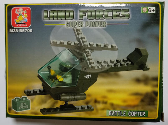 Sluban Sluban Army Bauklötze Battle Copter für 6+ Jahre 51 Stück