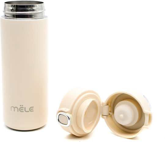 Mele Μπουκάλι Θερμός 400ml Μπεζ