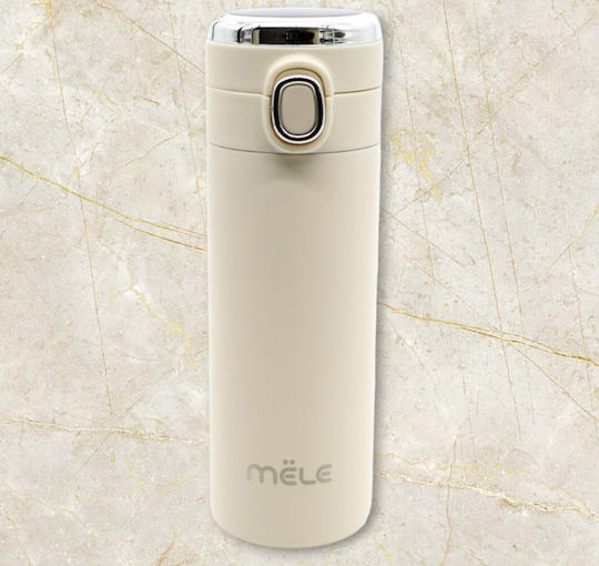 Mele Μπουκάλι Θερμός 400ml Μπεζ