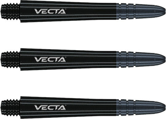 Winmau Vecta Black Medium Stems Ουρές για Βελάκια 3τμχ