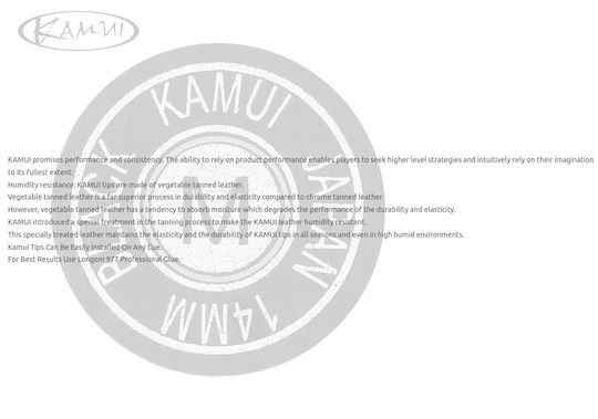 Kamui Πετσάκι Στέκας Μπιλιάρδου Μαύρο Πετσάκι Στέκας Kamui Black Medium Ø 14 - Laminated 1τμχ 469