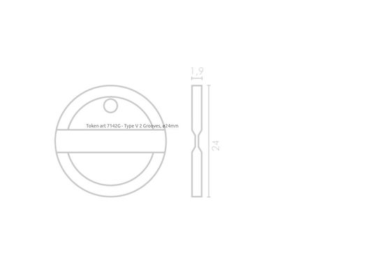 Nir Italia Type V 2 Grooves Type V 2 Grooves Permalink για Ποδοσφαιράκι Brand Coin Holder 1pcs