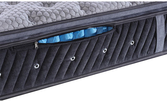 Cosmostrom Lusso Grey Queen Ergonomic Mattress 160x210x30cm with Independent Springs