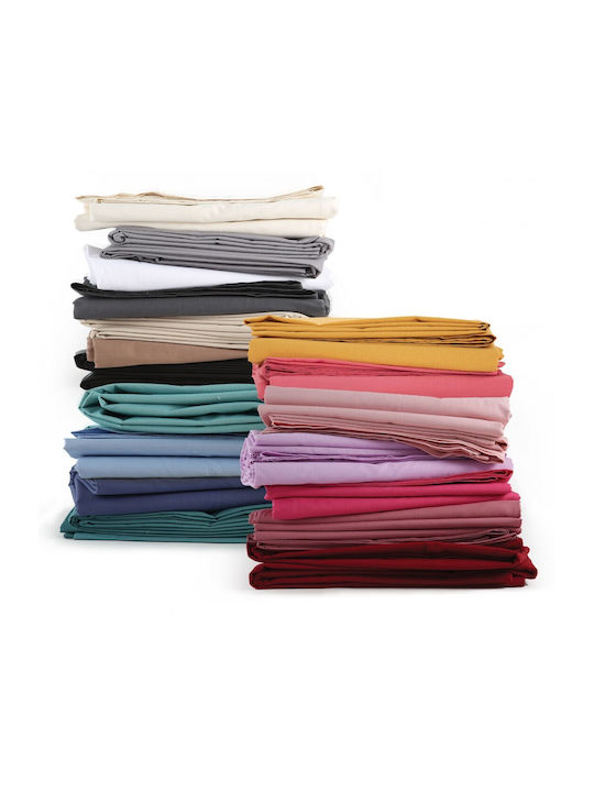 Nef-Nef Homeware Sheet Super-Double with Elastic 160x200+30cm. Basic Indigo