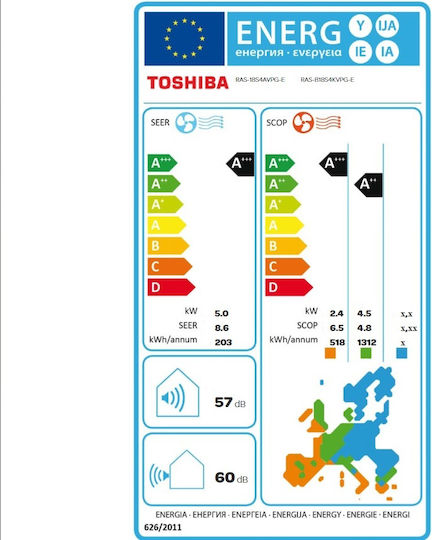 Toshiba Daisekai 10 Klimaanlage Inverter 18000 BTU A+++ / A++ mit WiFi und Plasma-Ionisator
