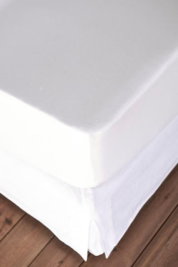 Living Home Чаршаф Полудвойно с Ластик 120x200+20см. Fine Jersey Weiss 0100 Бели 0100