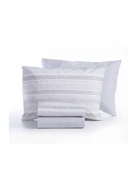 Nef-Nef Homeware Bettwäsche-Set Doppel 200x270cm. Canfield Grey 4Stück