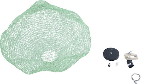GloboStar Kentucky Ceiling Light Green Grid with E27 Socket 60x50x50cm