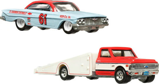 Hot Wheels Premium Car Culture Team Transport Αυτοκινητάκι 61 Impala 72 Chevy Ramp Truck 1:64 για 3+ Ετών