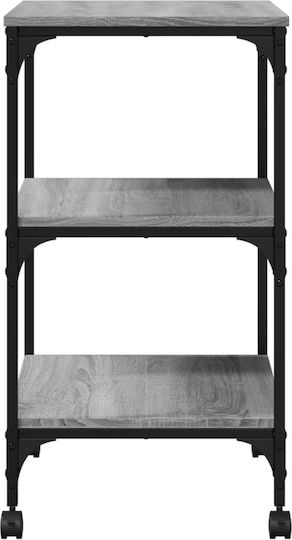 Vidaxl Printer Stand 3 Levels Grey Sonoma 50x41x75 H Hevox Wood Grey