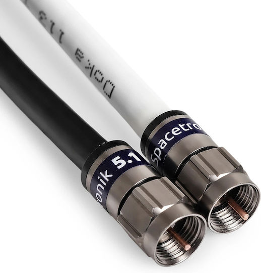 Spacetronik Tv-fs01 Selbstverdichtender Stecker F Kabel Rg6 Packung 10 Stück