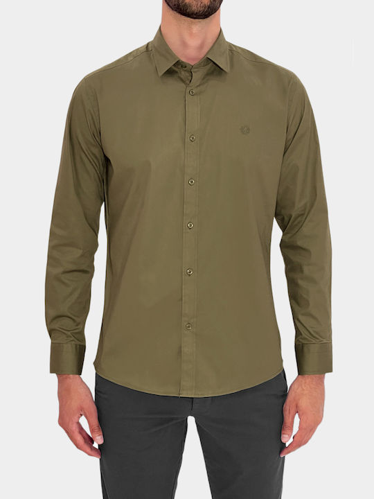 3Guys Men's Shirt Open Khaki