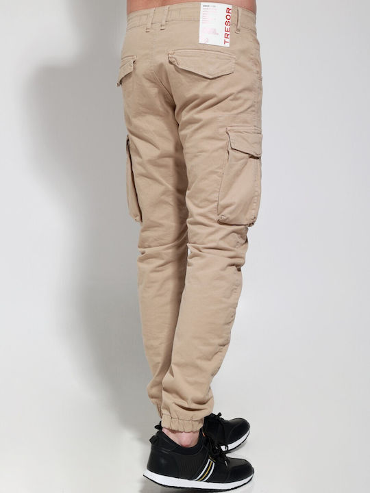 Tresor London Men's Trousers Cargo Beige