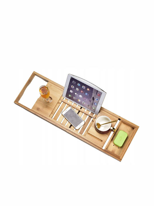 Bathtub Shelf Bamboo 103x22x4cm Brown
