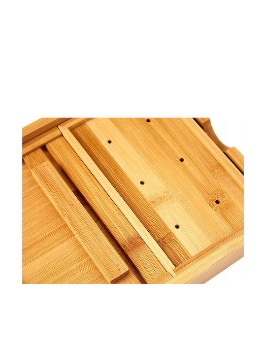 Bathtub Shelf Bamboo 103x22x4cm Brown