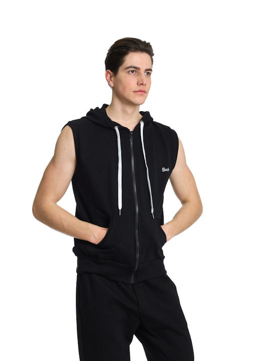 Paco & Co Men's Sweatshirt Jacket with Hood Black