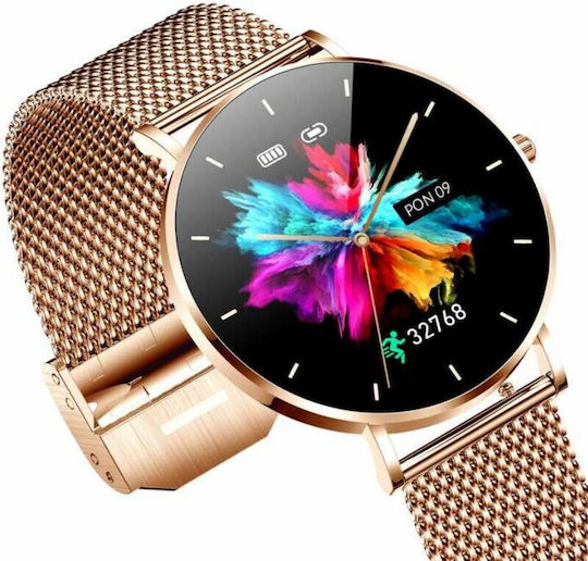 Manta Alexa 43mm Smartwatch με Παλμογράφο (Χρυσό)