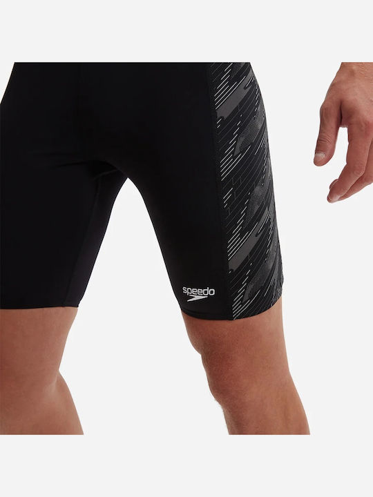 Speedo Hyperboom Panel 00301317216 Renn-Jammer Badeanzug Schwimmen Schwarz
