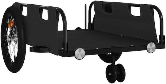 Vidaxl Bicycle Trailer Black Oxford Fabric Iron