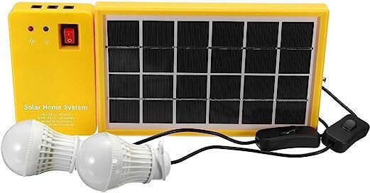 Portable Solar Panel Kit Ubx 2 X 1 W Bulbs Radio Mobile Phone Charging Function Ip33 Plastic