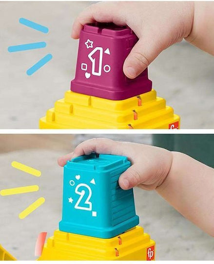 Fisher Price Игра За Подреждане Count & Stack Crane С Музика Светлина И Звуци За 9+ Месеца