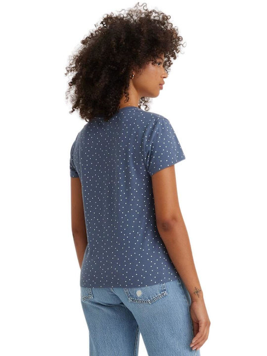 Levi's Women's T-shirt Polka Dot Vintage Indigo