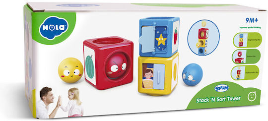 Hola Toys Jucărie Piramidă cu Sunete pentru 9++ Luni