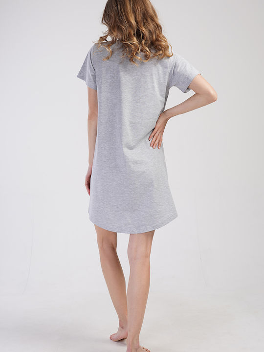 Vienetta Secret Summer Women's Nightdress Grey Vienetta