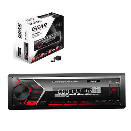Gear Radio Auto 1 DIN Bluetooth USB