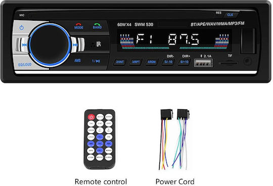 PerVoi Автомобилно Радио 1 DIN Bluetooth USB