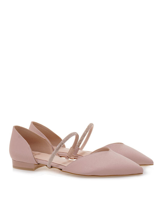 JK London Satin Ballerinas Pink