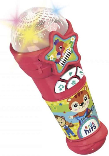 Kids Hits Musical Instrument Light-up Microphone Red (I speak Greek) with Music for 24++ Months