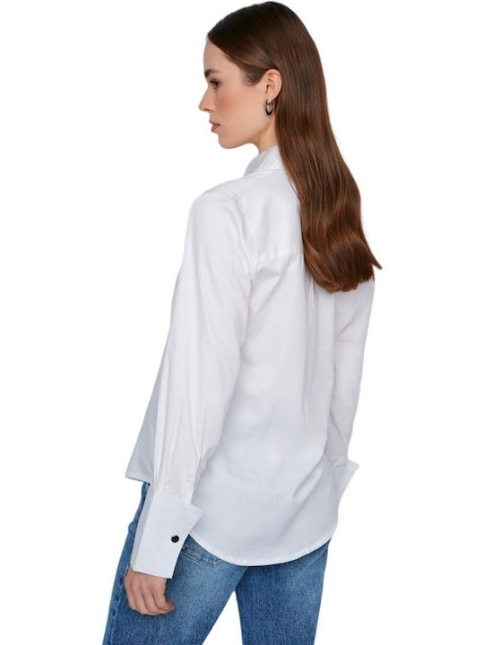 Ale - The Non Usual Casual Women's Long Sleeve Shirt White